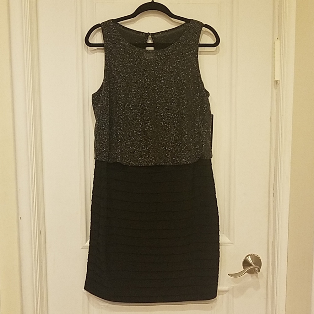 Scarlett | Black and silver sparkly dress